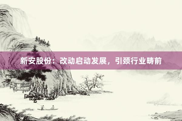 新安股份：改动启动发展，引颈行业畴前